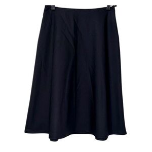 M.M. LAFLEUR Wool Black Flare Skirt